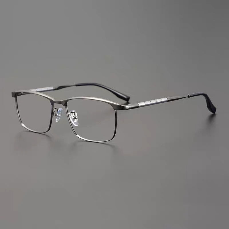 Eduardo Retro Titanium Ultra-Light Glasses Frame Rectangle Frames Southood Gun