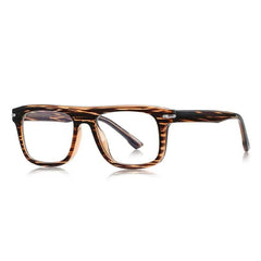 Edwin Retro Square TR90 Glasses Frame Rectangle Frames Southood Tea Stripe