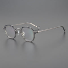 Egon Titanium Acetate Glasses Frame Rectangle Frames Southood Grey