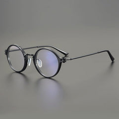 Ehan Vintage Titanium Eyeglasses Frame Round Frames Southood Black