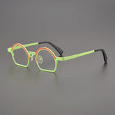 Ellison Retro Round Titanium Optical Glasses Frames Round Frames Southood Red Green