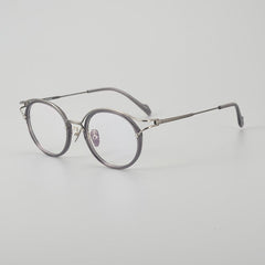 Elvey Vintage Titanium Glasses Frame Round Frames Southood Grey