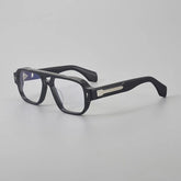 Elvin Vintage Acetate Eyeglasses Frame Aviator Frames Southood Black Silver