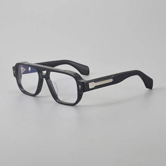 Elvin Vintage Acetate Eyeglasses Frame Aviator Frames Southood Black Silver