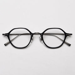 Eman Vintage Geometric Glasses Frame Geometric Frames Southood Black