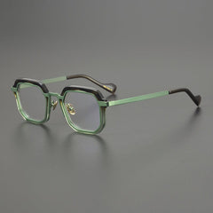 Eron Polygon Acetate Glasses Frame Geometric Frames Southood Brown Green