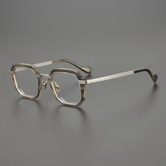 Eron Polygon Acetate Glasses Frame Geometric Frames Southood Brown Stripe