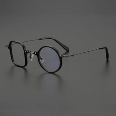 Ervin Acetate Titanium Glasses Frame Geometric Frames Southood Black