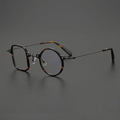 Ervin Acetate Titanium Glasses Frame Geometric Frames Southood Leopard