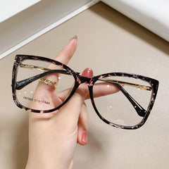 Evangeline Oversized Gradient Glasses Frame Cat Eye Frames Southood C8 flower clear