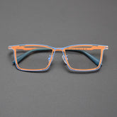 Ewert Rectangle Titanium Glasses Frame Rectangle Frames Southood Blue Orange