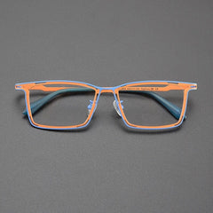 Ewert Rectangle Titanium Glasses Frame Rectangle Frames Southood Blue Orange 