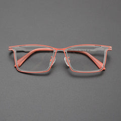 Ewert Rectangle Titanium Glasses Frame Rectangle Frames Southood Red Gray 