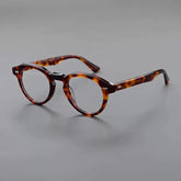 Ezra Vintage Acetate Glasses Frame Oval Frames Southood Leopard