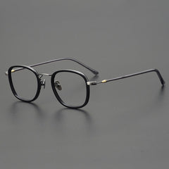 Faaiz Vintage Acetate Eyeglasses Frame Rectangle Frames Southood Black
