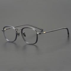 Faaiz Vintage Acetate Eyeglasses Frame Rectangle Frames Southood Gray