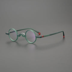 Faer Small Round Acetate Glasses Frame Round Frames Southood Clear Green