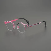 Fair Round Ultralight Titanium Glasses Frame Round Frames Southood Pink