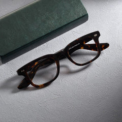 Fane Retro Rectangle Acetate Glasses Frame Rectangle Frames Southood Leopard