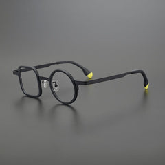 Fausto Titanium Acetate Glasses Frame Geometric Frames Southood Black