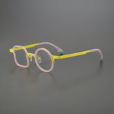 Fausto Titanium Acetate Glasses Frame Geometric Frames Southood Yellow