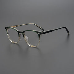Felton Vintage Acetate Glasses Frame Rectangle Frames Southood Green Stripes
