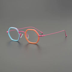 Finch Ultralight Titanium Glasses Frame Geometric Frames Southood Blue Orange