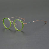 Flynn Acetate Titanium Glasses Frame Oval Frames Southood Green