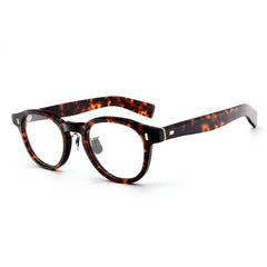 Foster Round Acetate Glasses Frame Round Frames Southood Leopard