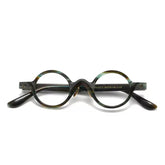 Fox Vintage Acetate Glasses Frame Round Frames Southood Green Stripe