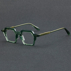 Frayn Vintage Acetate Glasses Frame Geometric Frames Southood C3 Green