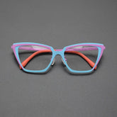 Frieda Ultralight Titanium Glasses Frame Cat Eye Frames Southood Blue Purple