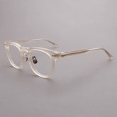 Fujita Retro Acetate Glasses Frame Oval Frames Southood Matte Yellow