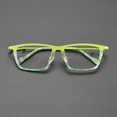 Fuller Rectangle Titanium Glasses Frame Rectangle Frames Southood Green 