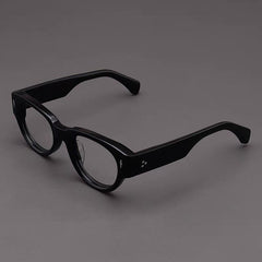 Fylmer Retro Acetate Glasses Frame Oval Frames Southood Black