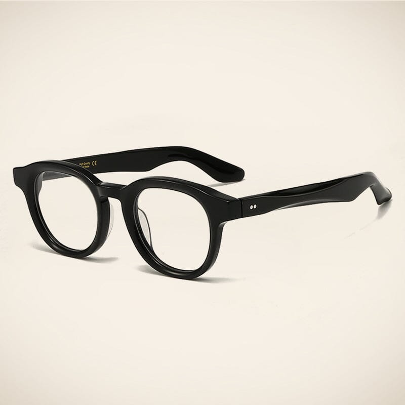 Fylmer Retro Acetate Glasses Frame Oval Frames Southood Black