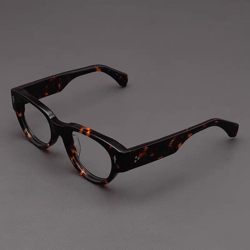 Fylmer Retro Acetate Glasses Frame Oval Frames Southood Leopard