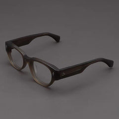 Fylmer Retro Acetate Glasses Frame Oval Frames Southood Matte Gray Green