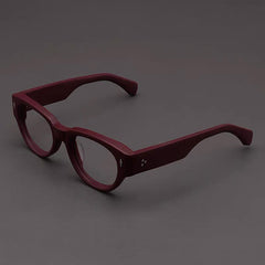 Fylmer Retro Acetate Glasses Frame Oval Frames Southood Matte Red