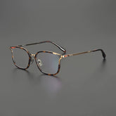 Gai Retro Titanium Eyeglasses Frame Round Frames Southood Leopard Bronze