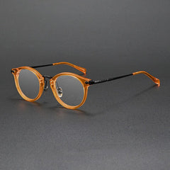 García Acetate Alloy Glasses Frame Oval Frames Southood Clear Orange