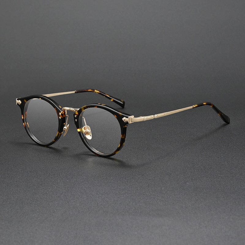García Acetate Alloy Glasses Frame Oval Frames Southood Leopard