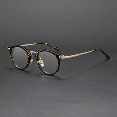 García Acetate Alloy Glasses Frame Oval Frames Southood Leopard