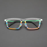 Garnet Rectangle Titanium Glasses Frame Rectangle Frames Southood White