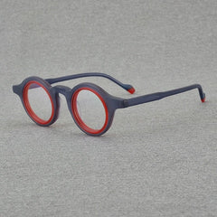 Garth Round Acetate Glasses Frame Round Frames Southood Blue Red