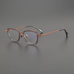 Genki Vintage Rectangle Glasses Frame Rectangle Frames Southood Gray Orange