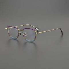 Genki Vintage Rectangle Glasses Frame Rectangle Frames Southood Purple Blue