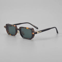 Gibbon Vintage Acetate Sunglasses Sunglasses Southood Leopard(Green Lens)