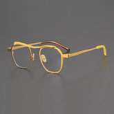 Gifford Retro Titanium Eyeglasses Frame Geometric Frames Southood Yellow Gold