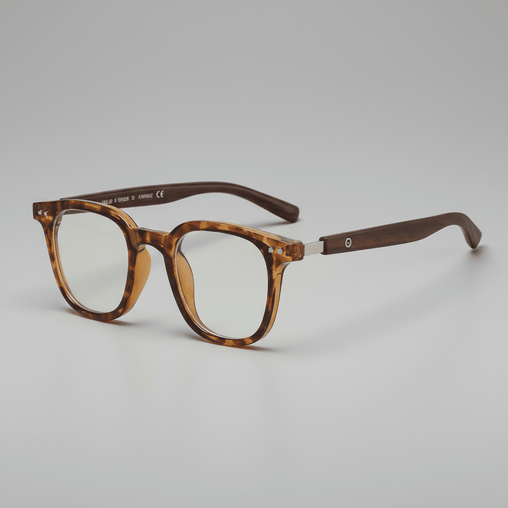 Gino TR90 Vintage Eyeglasses Frame Rectangle Frames Southood Leopard